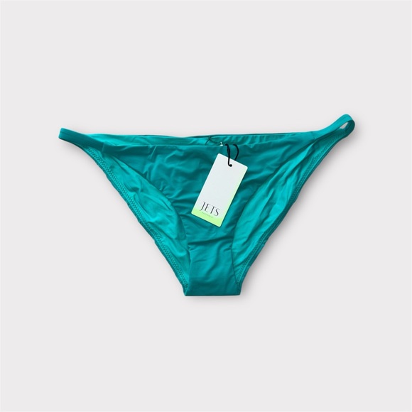 Jets Jetset Skinny Side Hipster Bikini Bottoms Mineral Teal size 8 *NWT* - Picture 2 of 4